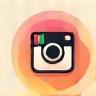 Instagram logo in a theme matching the website palette